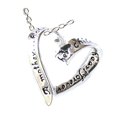 thumbnail image 1 of Women's Sterling Silver 925 Necklace Sister Mother Best Friend Holiday Gift Heart Circle, 1 of 4