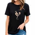 thumbnail image 1 of Gift for Her: Trendy Retro T-Shirt with Graphic Print for Casual Wear or Party, Short Sleeve Crew Neck Tee for Women - Christmas or Thanksgiving Queen Costume, 1 of 5
