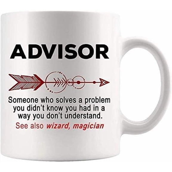 Gift Idea Advisor Mug Coffee Cup - Definition Meaning Financial Advisor Mug Worlds Academic Thesis Student 22561