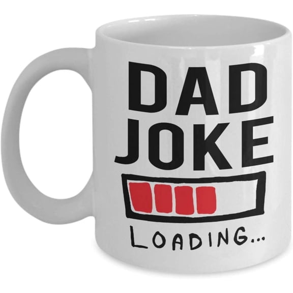 Gift Idea Dad Joke Loading Coffee Mug Funny Novelty Coffee Mugs, Cup Ideas for Any Occasion Such As Fathers Day, Day, Christmas, Birthday, Valentines Day, Etc White, 11oz Syg577 17291