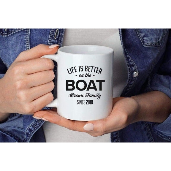 Gift Idea Gift for Men and Women Custom Life Is Better on the Mug Family Name Since 36826