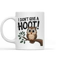 thumbnail image 1 of Gift Idea Humorous Gift Idea Owl I Don 't Give a Hoot -funny Bird Animals, 11 L8jb0m 11 Oz White Ceramic Coffee Mug 515061, 1 of 7