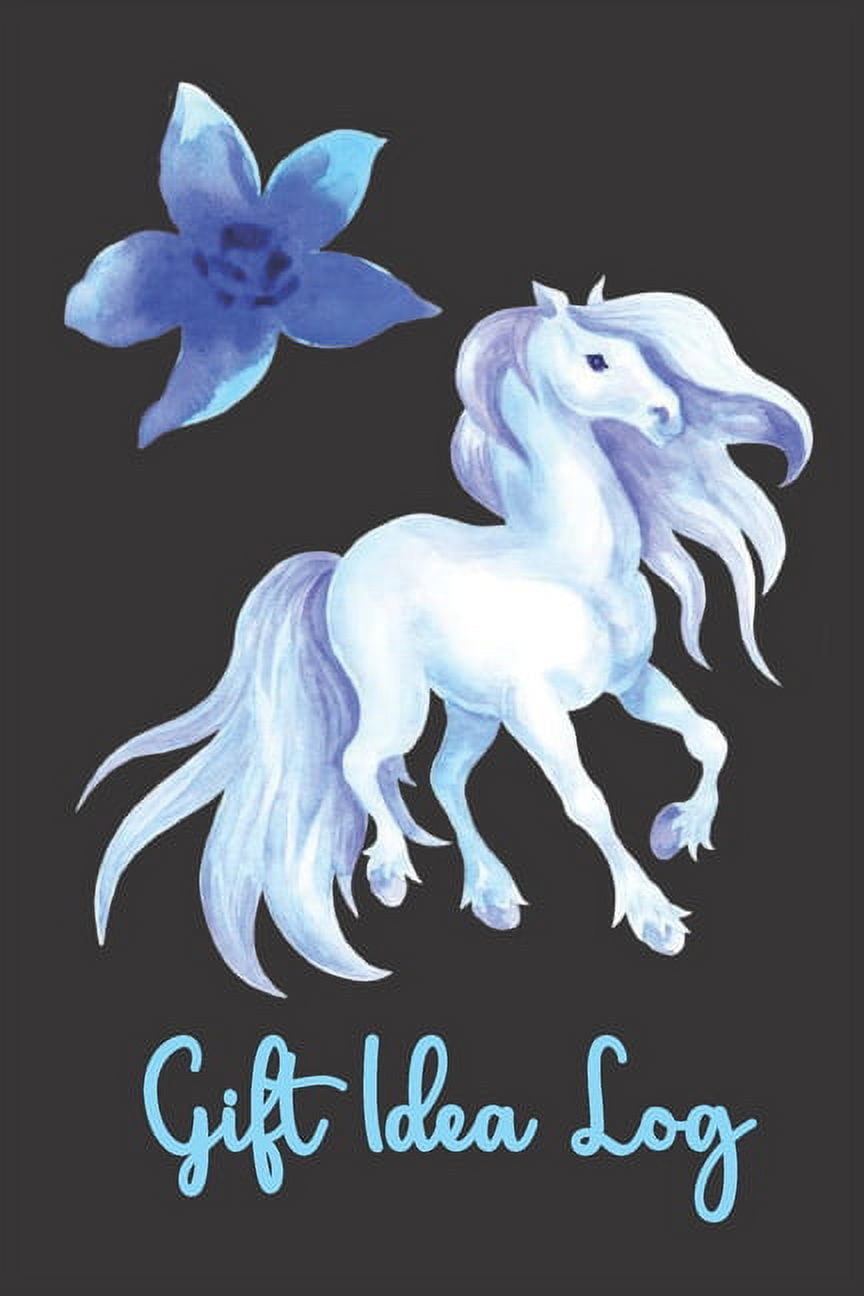 Gift Idea Log: Fairy Fantasy Unicorn in Black Cover- Plan Your Gifts for Upcoming Events Celebrations Birthdays Anniversaries Christmas - Write All Gift Ideas and Shortlist Prices Shops Purchases and
