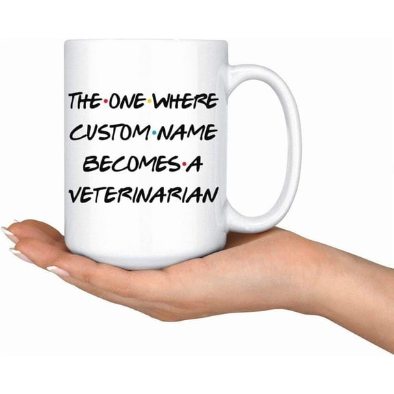 Gift Idea Personalized Veterinarian Graduation Mug, Veterinarian Present, Veterinarian Career Job, Appreciation Gift for Men &amp Women 25216