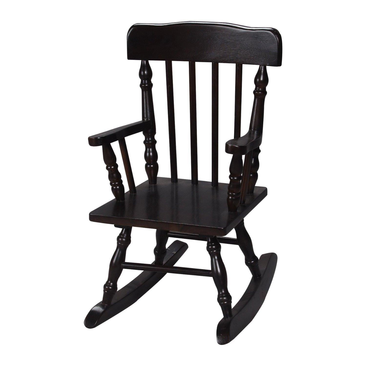 Espresso Colonial Children's Wooden Rocking Chair