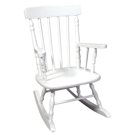 Deluxe Child's Spindle Rocking Chair (White)