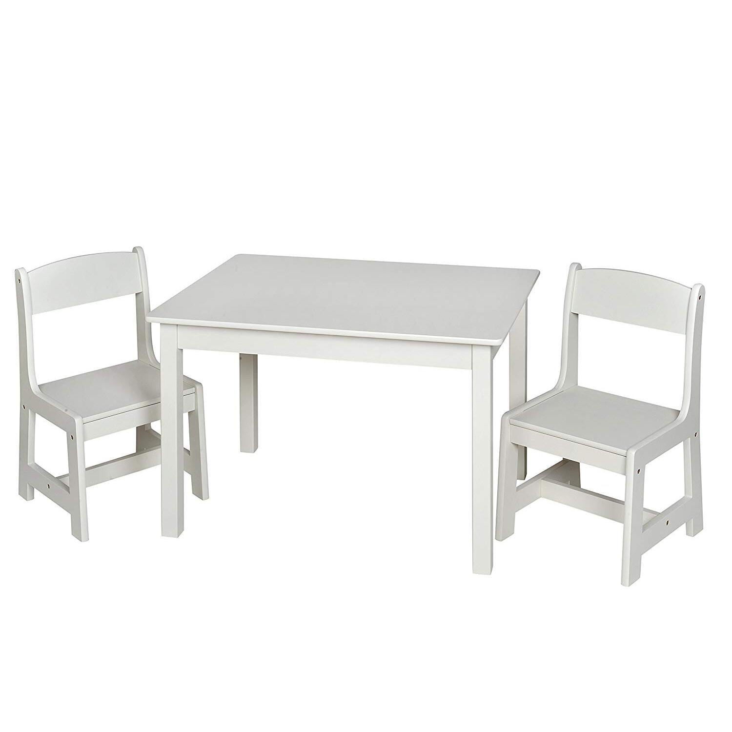 Gift Mark Kids Rectangle Table with 2 Chairs Set, Multiple Colors ...