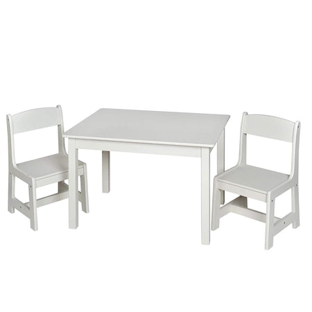 Gift Mark Kids Rectangle Table with 2 Chairs Set, Multiple Colors