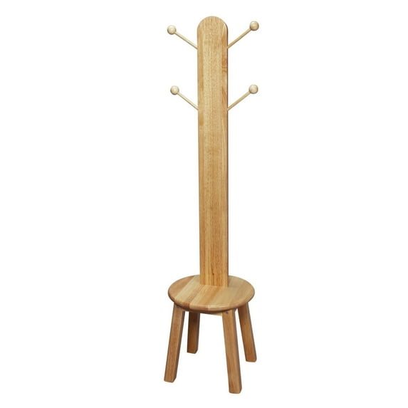 Gift Mark Standing Coat Rack and Stool