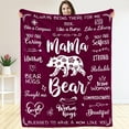 thumbnail image 1 of Gift for Mom Blanket from Daughter - Son - Children for Christmas, Mama Bear Wearable Blanket for Mom, for Wife, Happy Birthday Mom Gifts for Mother Mommy Mama, 1 of 6