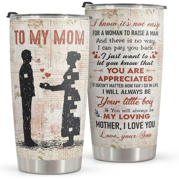 Gift For Mom From Son - Birthday Gifts for Mom & Christmas Gifts From Son - Mom Gifts From Kids Mothers Day Gifts For Women - Mother''s Day Gifts For Mom From Son Stainless Steel Tumbler 20oz