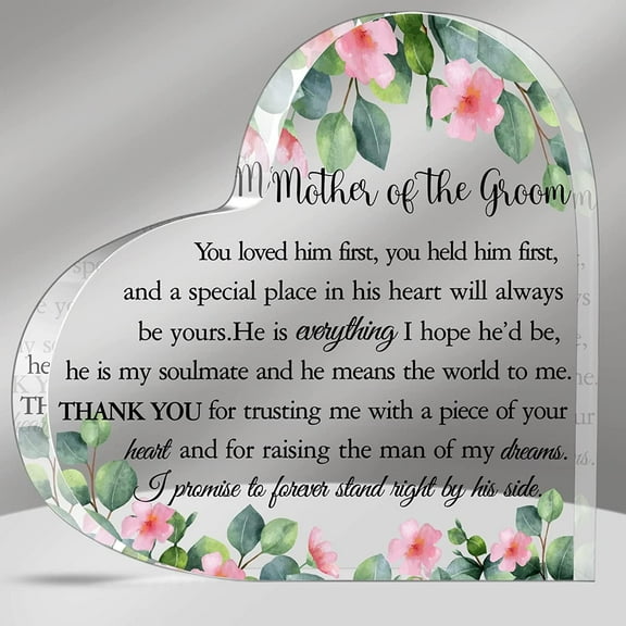 Gift For Mother Of The Groom From Bride Mother Of The Groom Gifts Bride Gifts Wedding Gift Acrylic Heart Gift Wedding Keepsake Ornament Gift Thank You Gift For Mom Mother In Law Birthday
