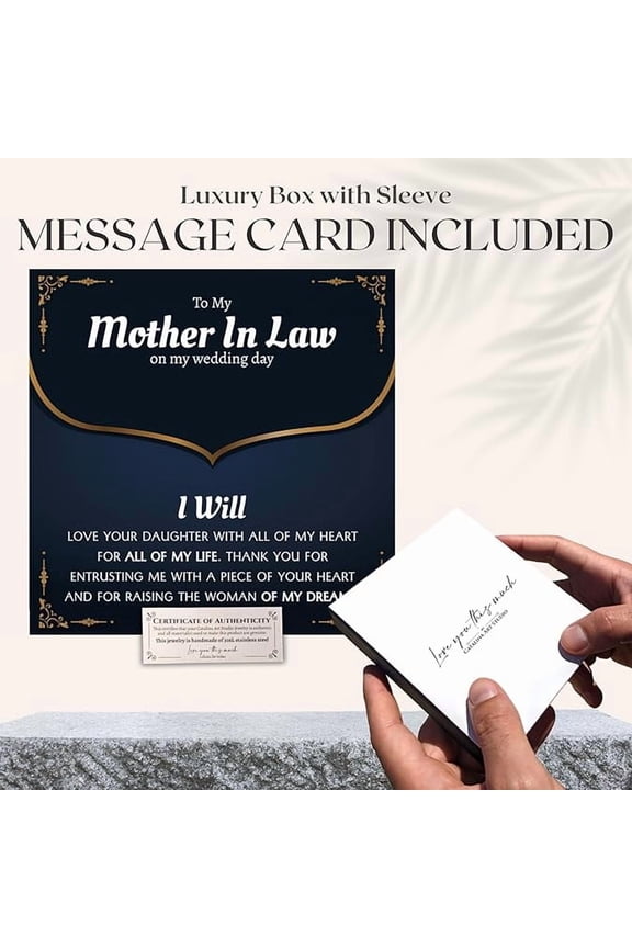 Gift To My Mother-In-Law on My Wedding Day, Wedding Gift for Mother of the Bride, Alluring Beauty Necklace for Mother In Law, Wedding Day Gift for Mother In Law from Son In Law