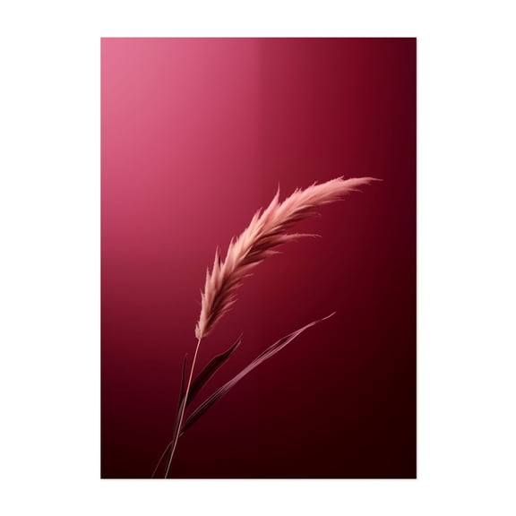 A Gift from Nature Burgundy Flowers Photorealistic Digital Artwork - Digital Art Botanical Minimalist Floral Nature Pastel Abstract Boho Unframed Wall Art Print 4 x 6 inches