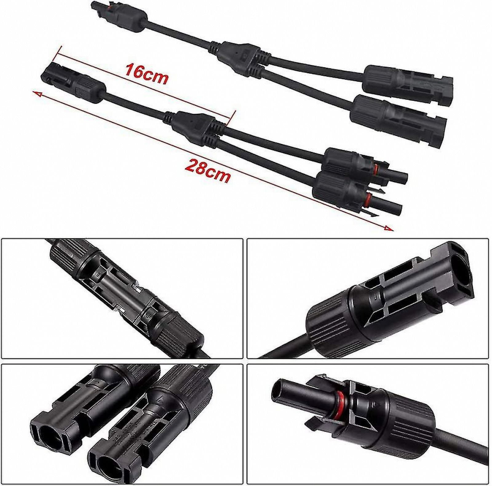 Gift Of G Pair Professional Mc4 Solar Panel Cble Connector, Mc4 Y Branch Connector Mff/fmm, For Solar Photovoltaic Panel System
