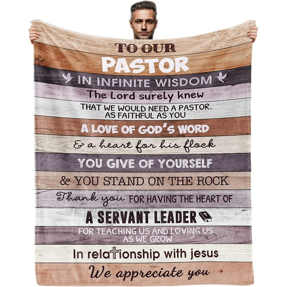 Gift for Pastor Throw Blanket Great Appreciation Gift Idea for Pastors Gifts for Pastor Birthday Religious Gift for Pastor To Our Pastor Blanket Gifts We Will Ship Randomly One of The Two Colors