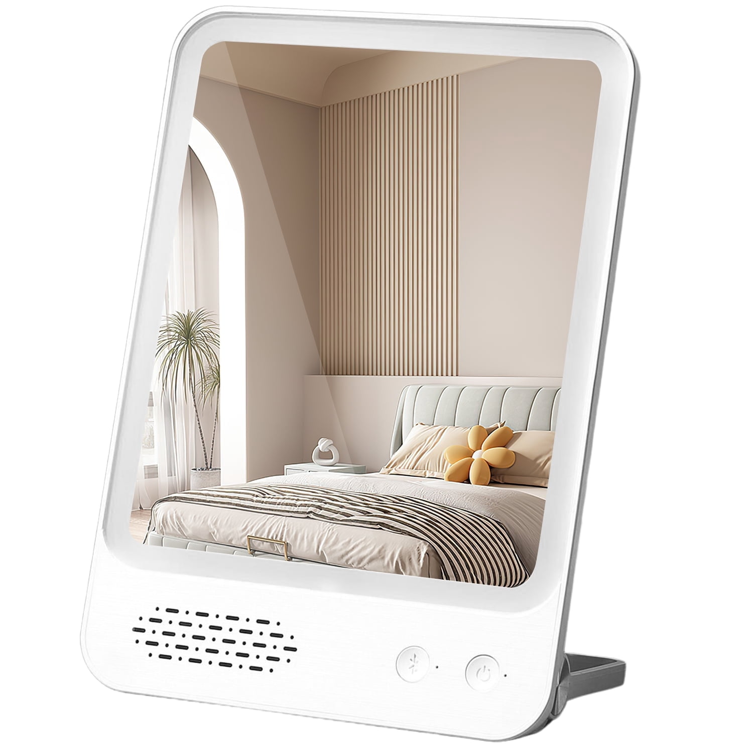 Gift-Ready Design Vanity Mirror with Lights & Bluetooth Speaker, 6.9" × ...
