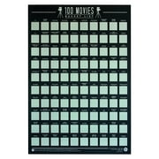 Gift Republic 100 Movies Bucket List Poster, Black