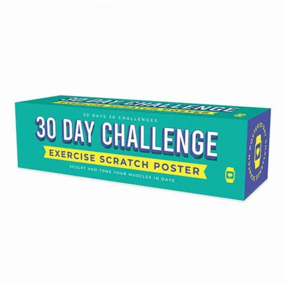 Gift Republic 30 Day Exercise Challenge Scratch Poster
