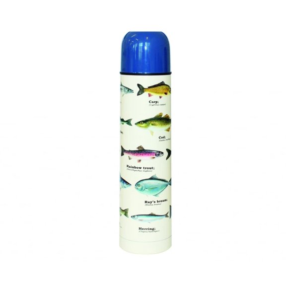 Gift Republic Blue Willow Pattern Fish Thermos Flask