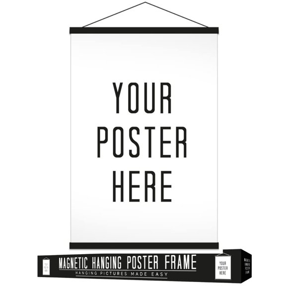 Gift Republic Magnetic Poster Frame. Hanging Poster Frame. Easy Display Art Prints. Adjustable Size