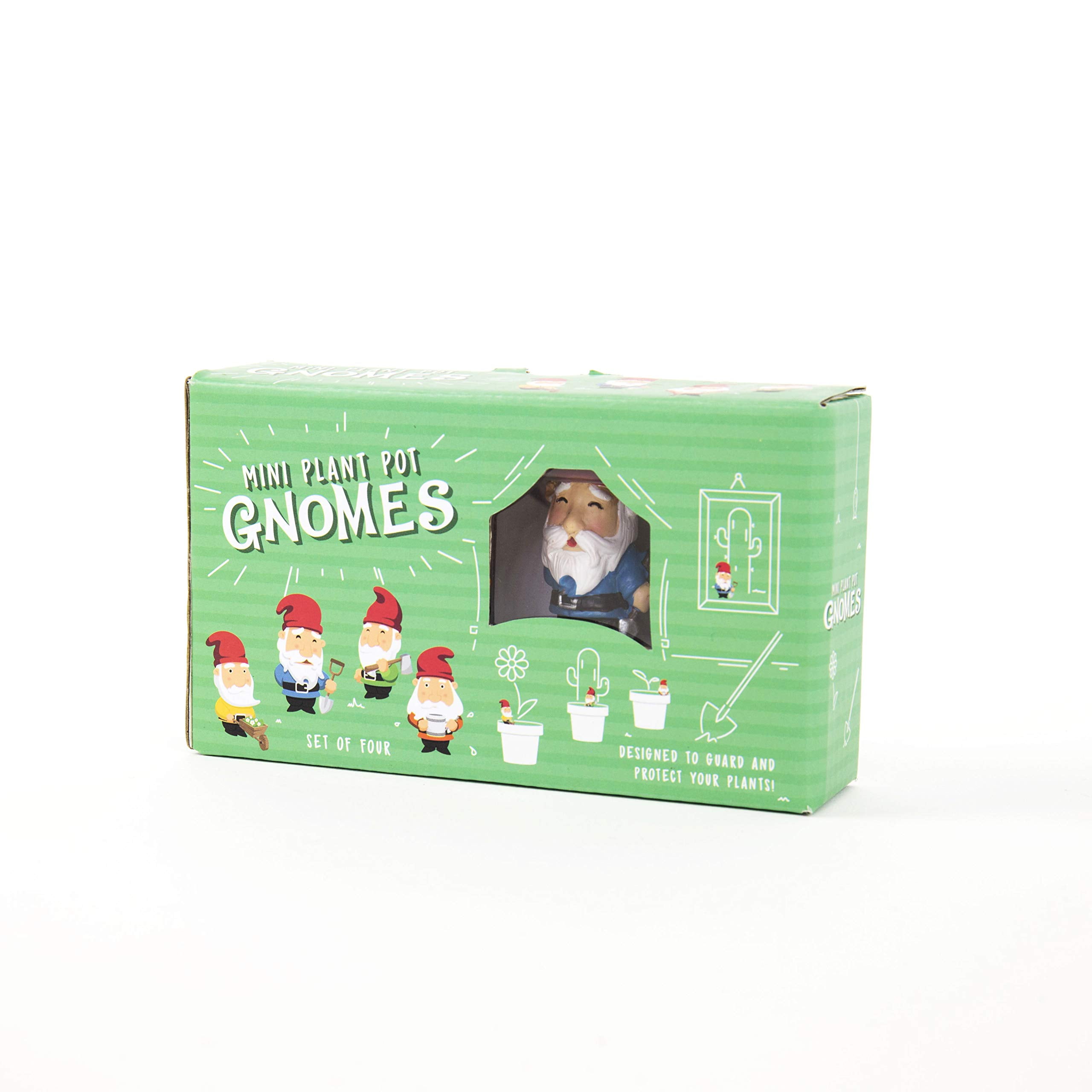 Mini Painted Garden Gnomes Set for Indoor and Outdoor Plants