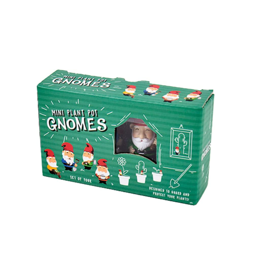 Mini Painted Garden Gnomes Set for Indoor and Outdoor Plants