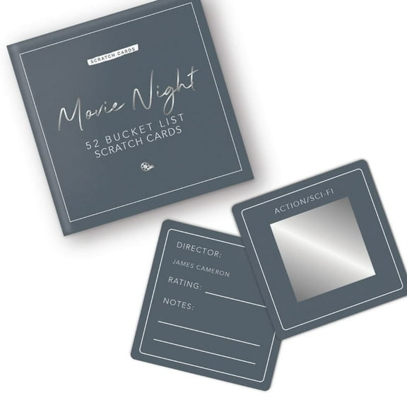 Gift Republic Scratch Cards, Bucket List Edition, 52 Movies to Watch. Simply scratch off to reveal the chosen movie.