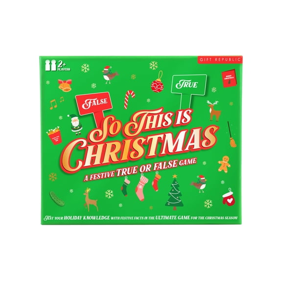 Gift Republic So This is Christmas True or False Game - Festive Card Game - 100 Xmas Facts for Family & Friends