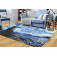 thumbnail image 1 of Gift For Him Rug, The Starry Night Rugs, Bath Rug, Famous Rug, Home Decor Rug, Area Rug, Famous Rug Kitchen Rugs, Entry Rug, Living Room Rug, 2.6'x9.2' - 80x280 cm, 1 of 8