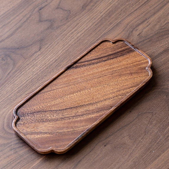 Gift Rustic Wood Serving Tray Rectangular Decorative Trays Farmhouse Charcuterie Boards Platter for Food, Fruit, and Coffee Great for Bed, Living, Ottoman, Coffee Table, Kitchen, or Party. 12x5in