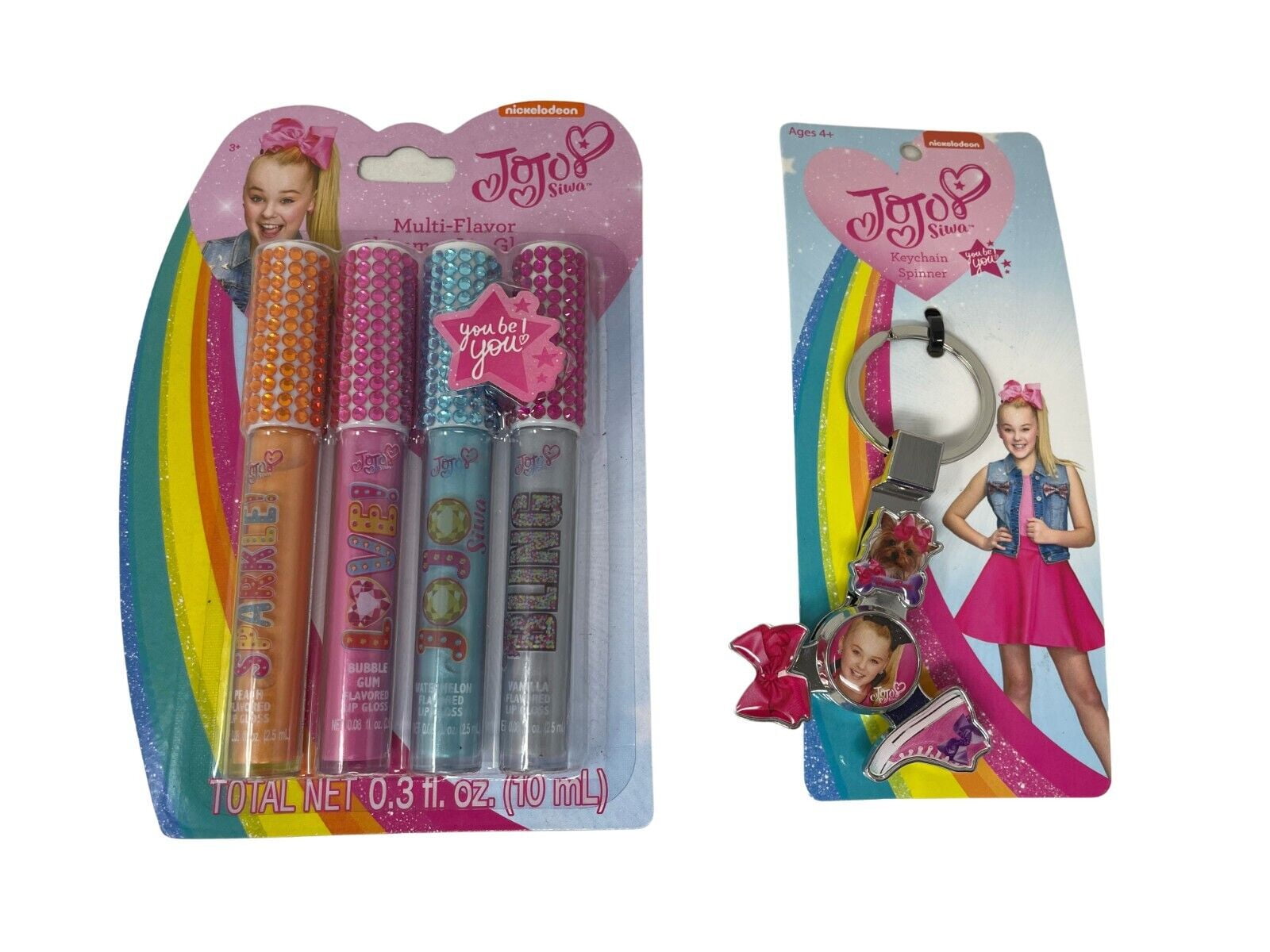 Gift Set Girls' Jojo Siwa 4pk Multi Flavor Shimmer Lip Gloss Plus