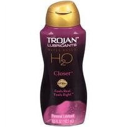 Gift Set Of Trojan H20 Closer Lubricant 5.5oz And one package of Trojan Fire and Ice 3 condoms total in package