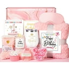 Gifts for Women, Presents for Mother's Day, Wife, Girlfriend, Sister, Birthday Gift, Christmas, and Valentine's Day Gift- 11 PCS Gift Basket Set Pink
