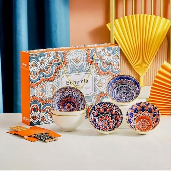 Gift Set of colorful printed six pcs Ceramic Bowls