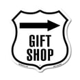 thumbnail image 1 of Gift Shop Right (2 Pack) 12 inch X 12 inch Shield Shaped Commercial Grade Plastic Signs Weather Resistant Made in the USA, 1 of 6