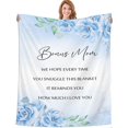 thumbnail image 1 of Gift for Stepmom, Bonus Mom Throw Blankets, Best Bonus Mom Ever Gifts, Stepmom Birthday Gifts, Bonus Mom Birthday Gifts Ideas, Mother Stepmother Gifts Throw Blanket 50"x60", 1 of 6