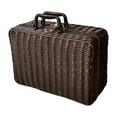 thumbnail image 1 of Gift Storage Basket with Portable Handle Imitation Rattan Woven Carry Case Wicker Suitcase for Picnics and Short Trip, 1 of 8