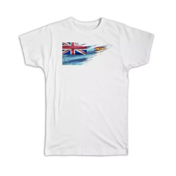 Gift T-Shirt : Fiji Flag Modern Country Expat