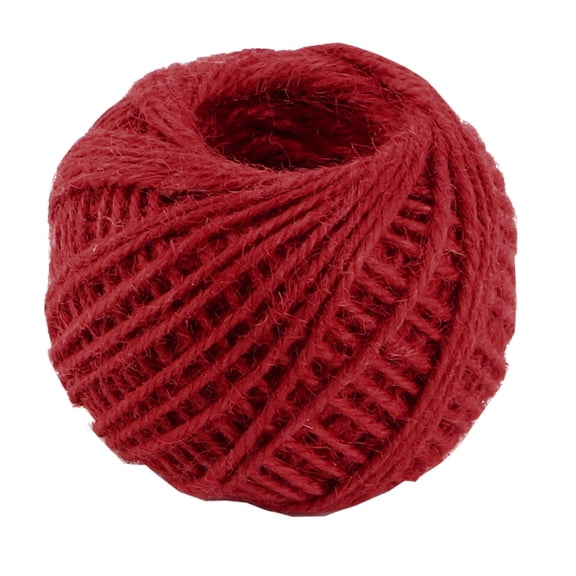Gift Tags Jute Burlap Ribbon Twine Rope Cord String Roll Red 2mm Dia 50m Length
