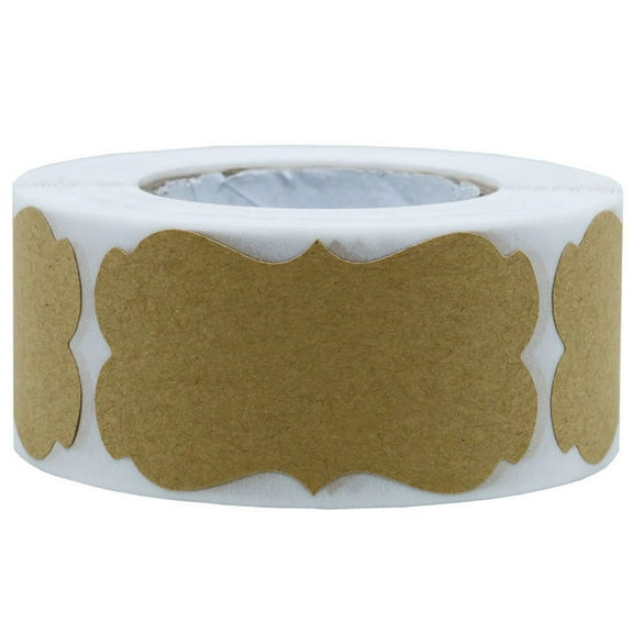 Gift Tags Stickers, Eco-Friendly Kraft Paper Blank Stickers Suitable For Gifts, Mason Jars, Large Essential Oil Bottles, Candle Containers, Birthday Cupcake Boxes, 300Pcs