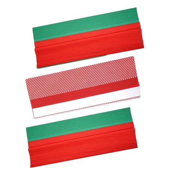 Gift Tissue Paper 100 Sheet Bundle 20 Inch Square Candy Cane Stripe Red Green Wrapping Gifting Crafting Supplies