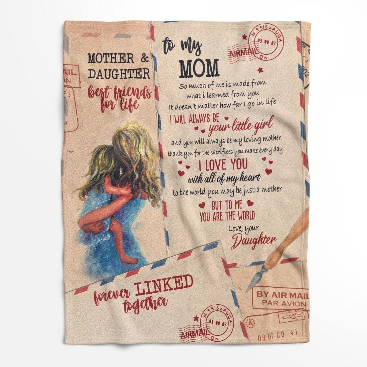 Gift To Mom From Daugher Best Friend For Live AirMail Cozy Plush Fleece