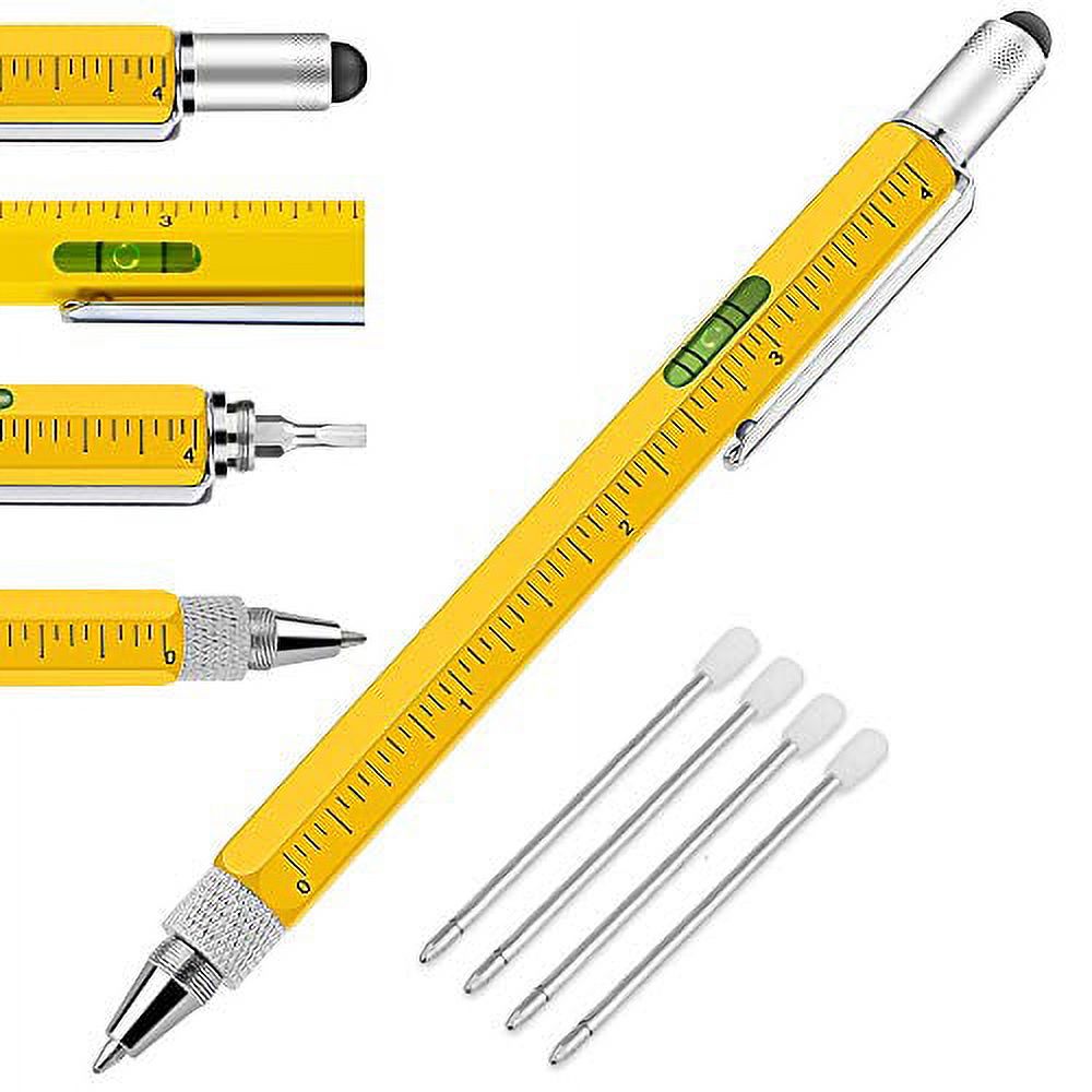 Gift Tool Pen,6 in 1 Multitool Pen with Ballpoint Pen,Ruler,Stylus