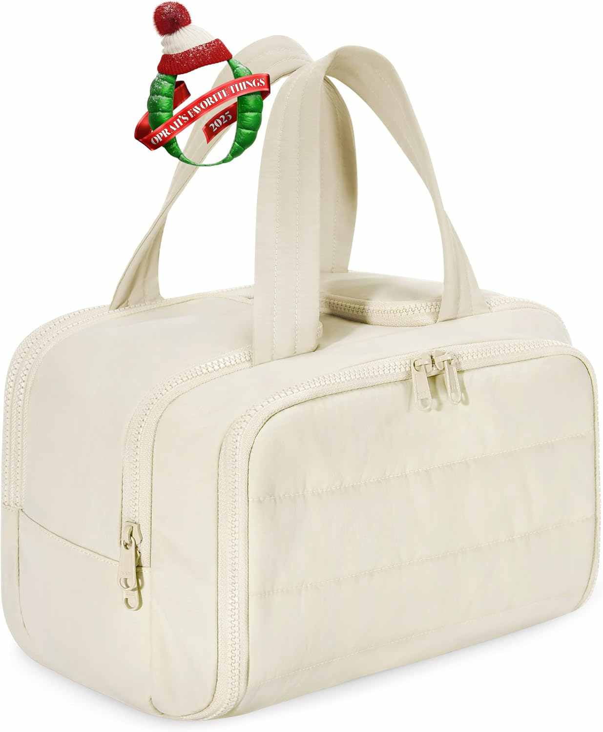 Gift Travel Toiletry Bag for Women - Large Wide-Open Dry-Wet Separation Organizer, 4-Compartment Leak-Proof Toiletry Storage