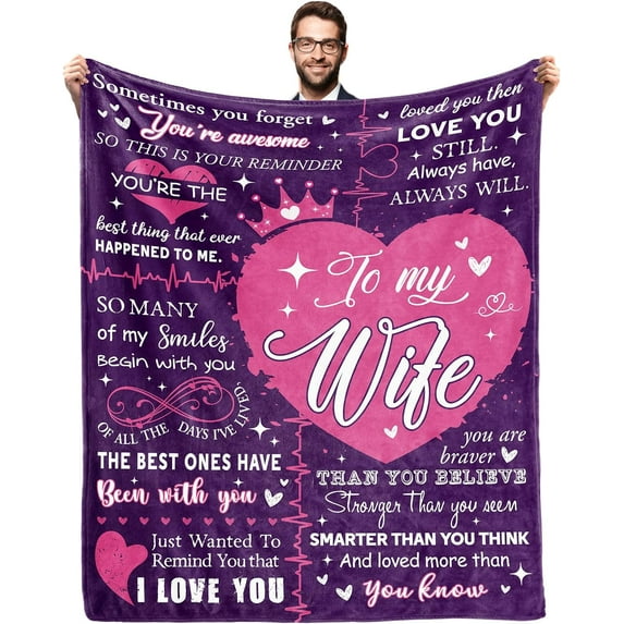 Gift for Wife from Husband, to My Wife Blanket, Birthday Gifts for Wife, Anniversary Birthday Gifts for Wife, Wife Birthday Gift, Gift for Wife Anniversary Birthday Christmas