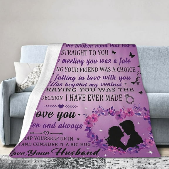 Gift for Wife, Wife Birthday Gift Ideas, Birthday Gift for Her Blanket, Anniversary Birthday Gifts for Wife from Husband, Wife Gifts from Husband for Anniversary/Christmas/Valentines 50x40