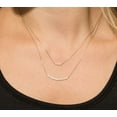 thumbnail image 1 of Gift Women's Double Strand Curved Bar Lab Craeted Diamond Pendant Necklace in 14k Yellow Gold Plated, 1 of 2