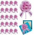 thumbnail image 1 of Gift Wrap Bows, Christmas Gift Bows, 20 Pcs Unassembled Organza Ribbon Flower Bows for Gift Boxes and Wedding Decorations, Reusable Portable Elegant Striped Design, 1 of 4