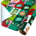 thumbnail image 1 of Plus Mark 40 in. Grinch Multi-color Block Christmas Wrapping Paper with Cutlines (60 Sq. ft., 1-Roll), 1 of 8